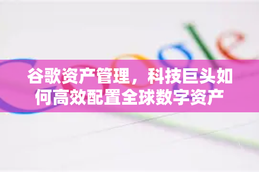 谷歌资产管理，科技巨头如何高效配置全球数字资产-第1张图片-Google Chrome官方首页_极速谷歌浏览器