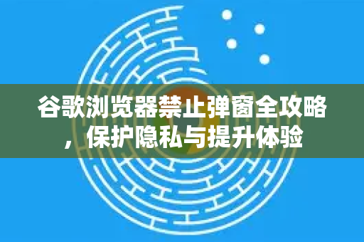 谷歌浏览器禁止弹窗全攻略，保护隐私与提升体验