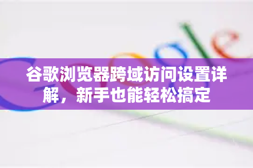 谷歌浏览器跨域访问设置详解，新手也能轻松搞定