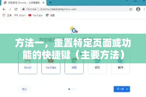 方法一，重置特定页面或功能的快捷键（主要方法）