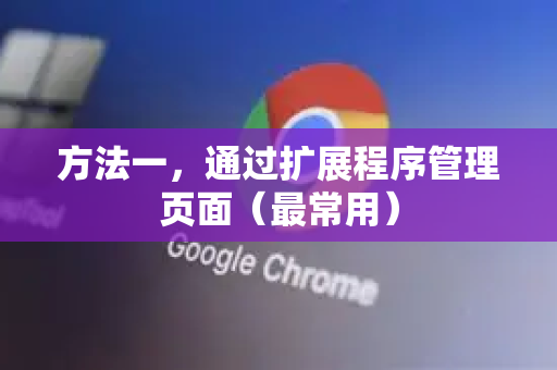 方法一，通过扩展程序管理页面（最常用）