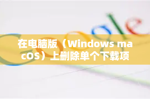 在电脑版（Windows macOS）上删除单个下载项