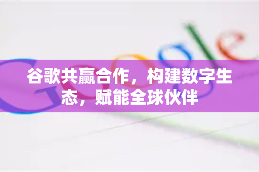 谷歌共赢合作，构建数字生态，赋能全球伙伴